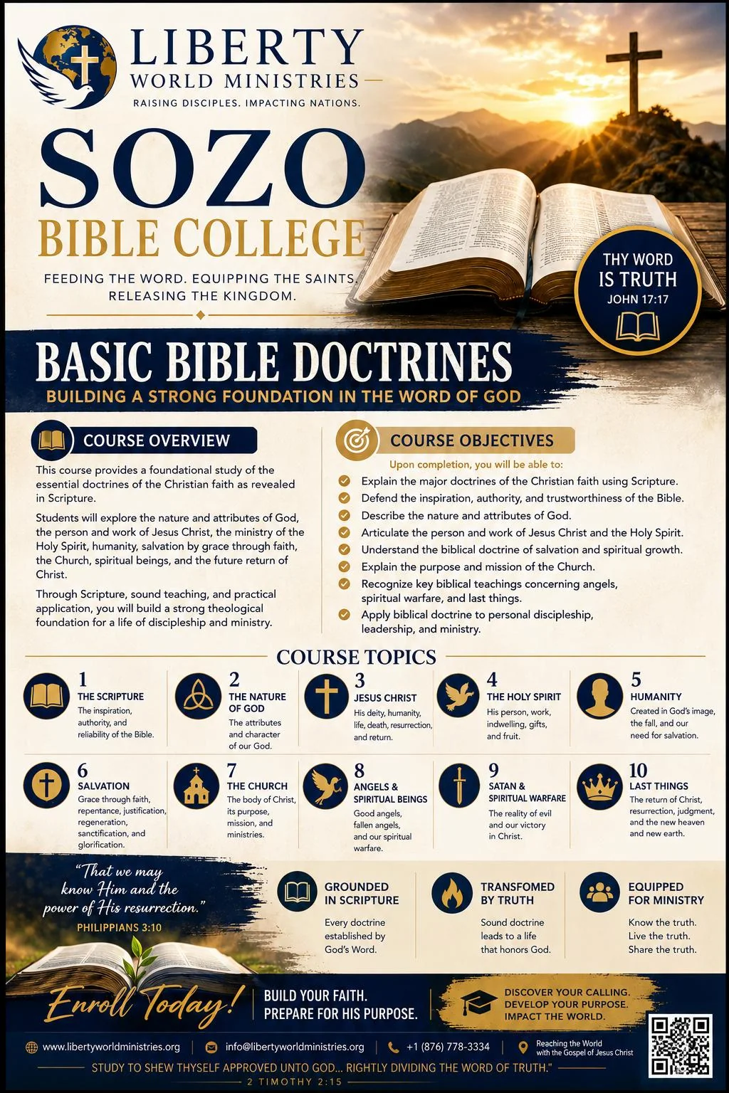 Basic Bible Doctrines poster