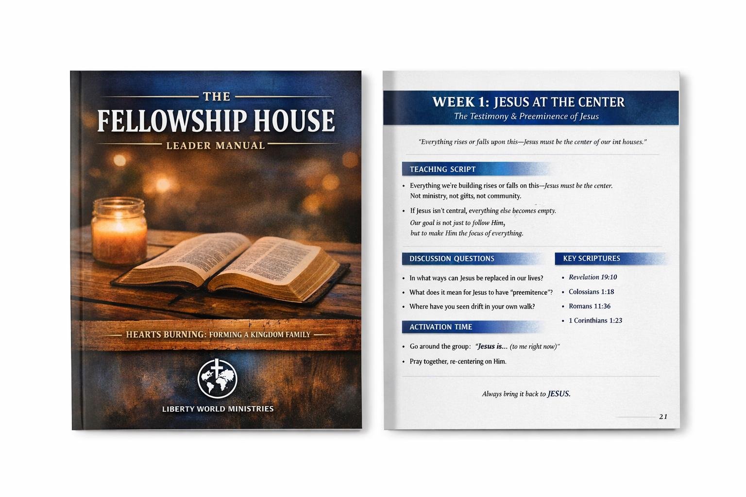The Fellowship House Leader Manual - Hearts Burning: Forming a Kingdom Family
